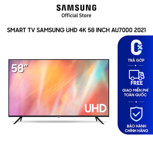Smart tivi samsung uhd 4k 58 inch au7000