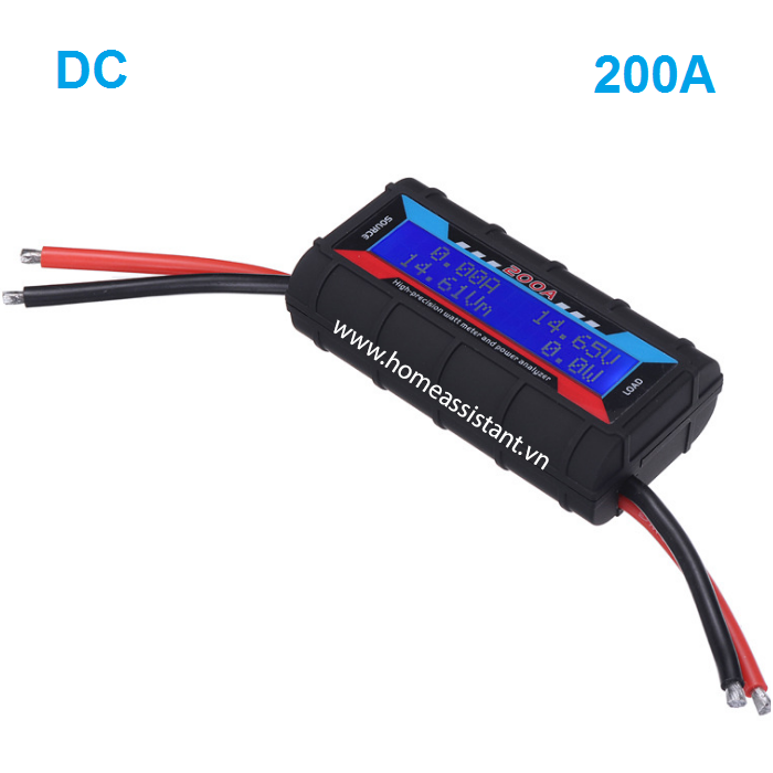 Đồng hồ đo điện dc 200a pin mặt trời ắc quy watt meter dc200