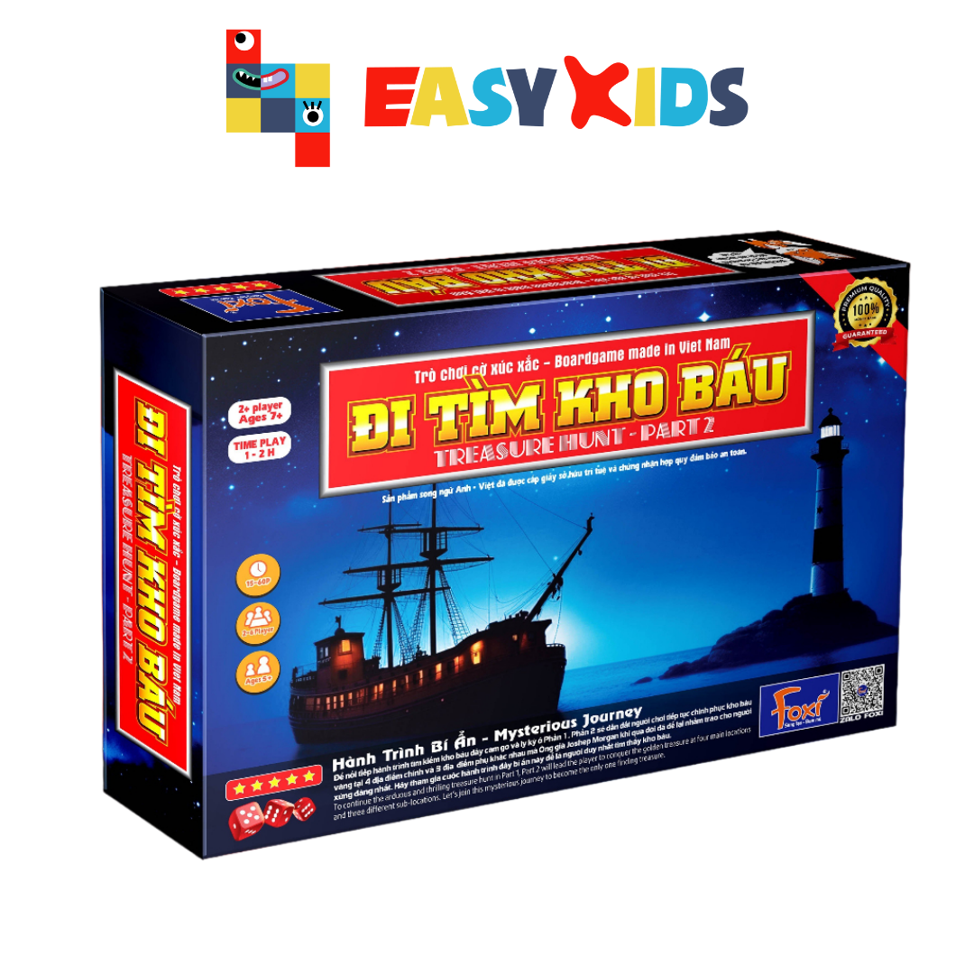 Đồ chơi board game - đi tìm kho báu phần 2 - foxi - trò chơi gia đình tương tác phát triển tư duy và vui nhộn