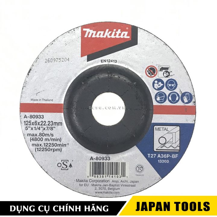 Đá mài kim loại 125x6.0x22.23mm makita a-80933 | japan tools