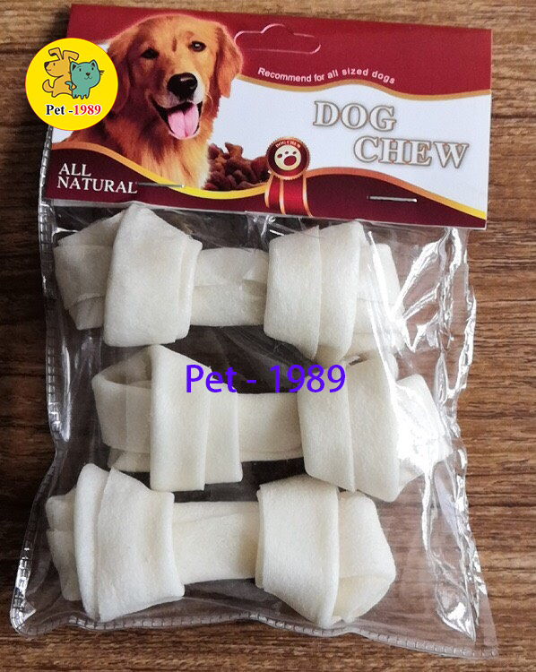 Xương Da Bò Xoán Hai Đầu Vị Sữa Xương Gặm Sạch Răng Cho Chó Pet-1989