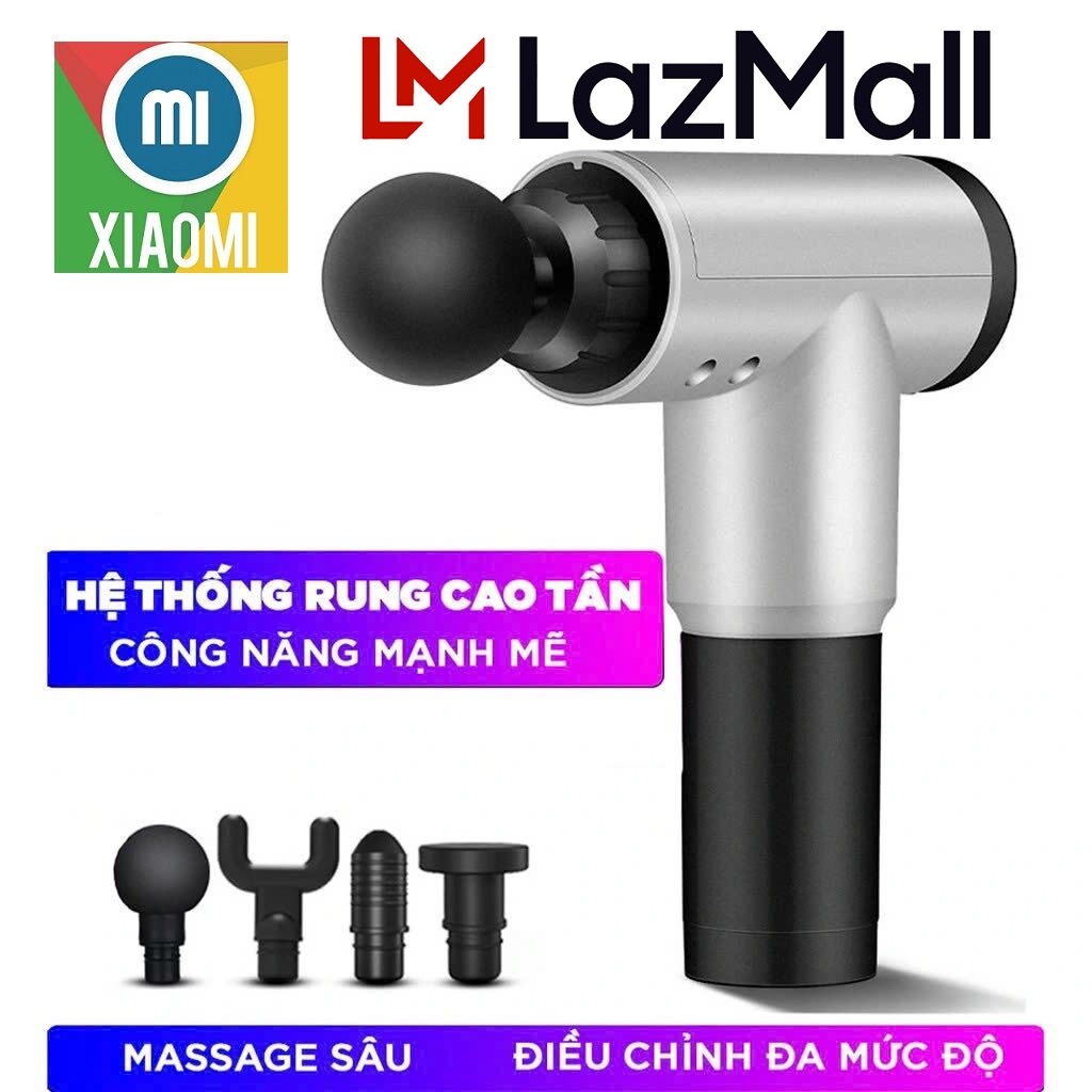 Xiaomi LazMall Shopping Máy Massage Gun KH-320 4 Đầu 6 Chế Độ Chuyên Sâu Đa Năng Cầm Tay Trị Liệu Đau Nhức Cơ Tăng Lưu Thông Máu - Súng Massage Toàn Thân Giảm Căng Cơ Trị Nhức Mỏi Vai Gáy Thoải Mái Và Giảm Stress Cực Kỳ Hiệu Quả.