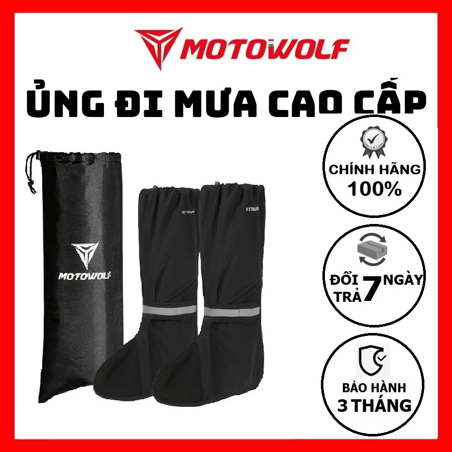 Ủng bọc giầy ủng đi mưa chống nước motowolf mdl1902