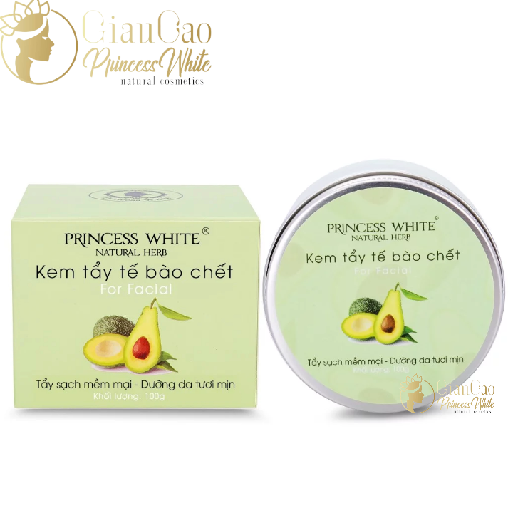 [HCM]KEM TẨY TẾ BÀO CHẾT PRINCESS WHITE HỘP 100G