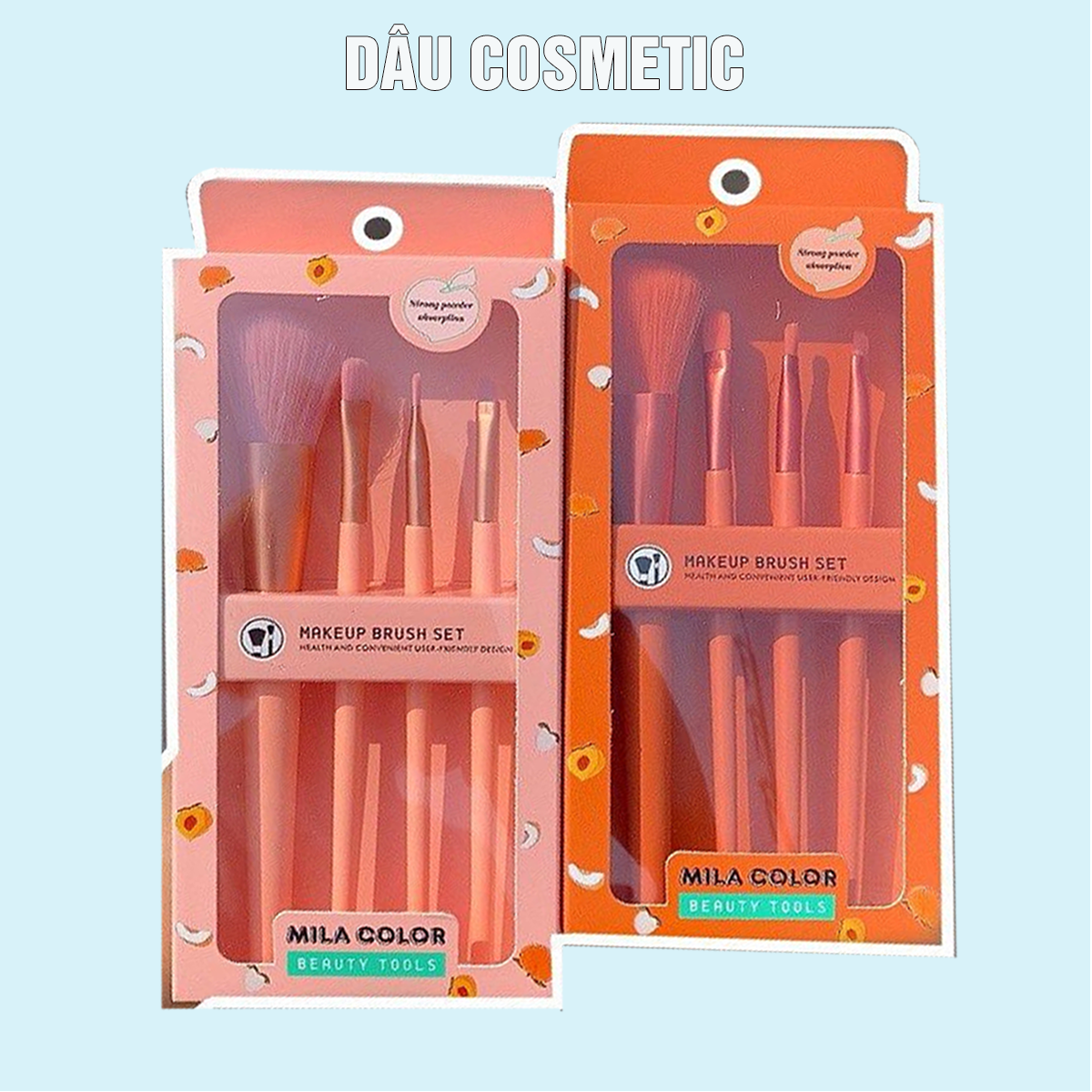 Bộ cọ trang điểm Mila Color nội địa Thái -Bộ 4 cây