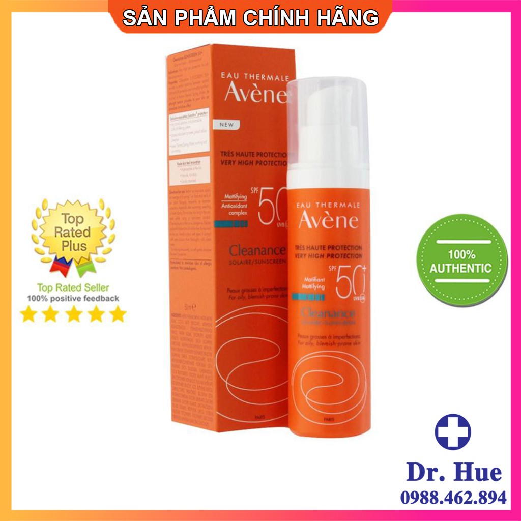 Kem chống nắng Avene Cleanance Solaire SPF 50+ cho da thường da hỗn hợp