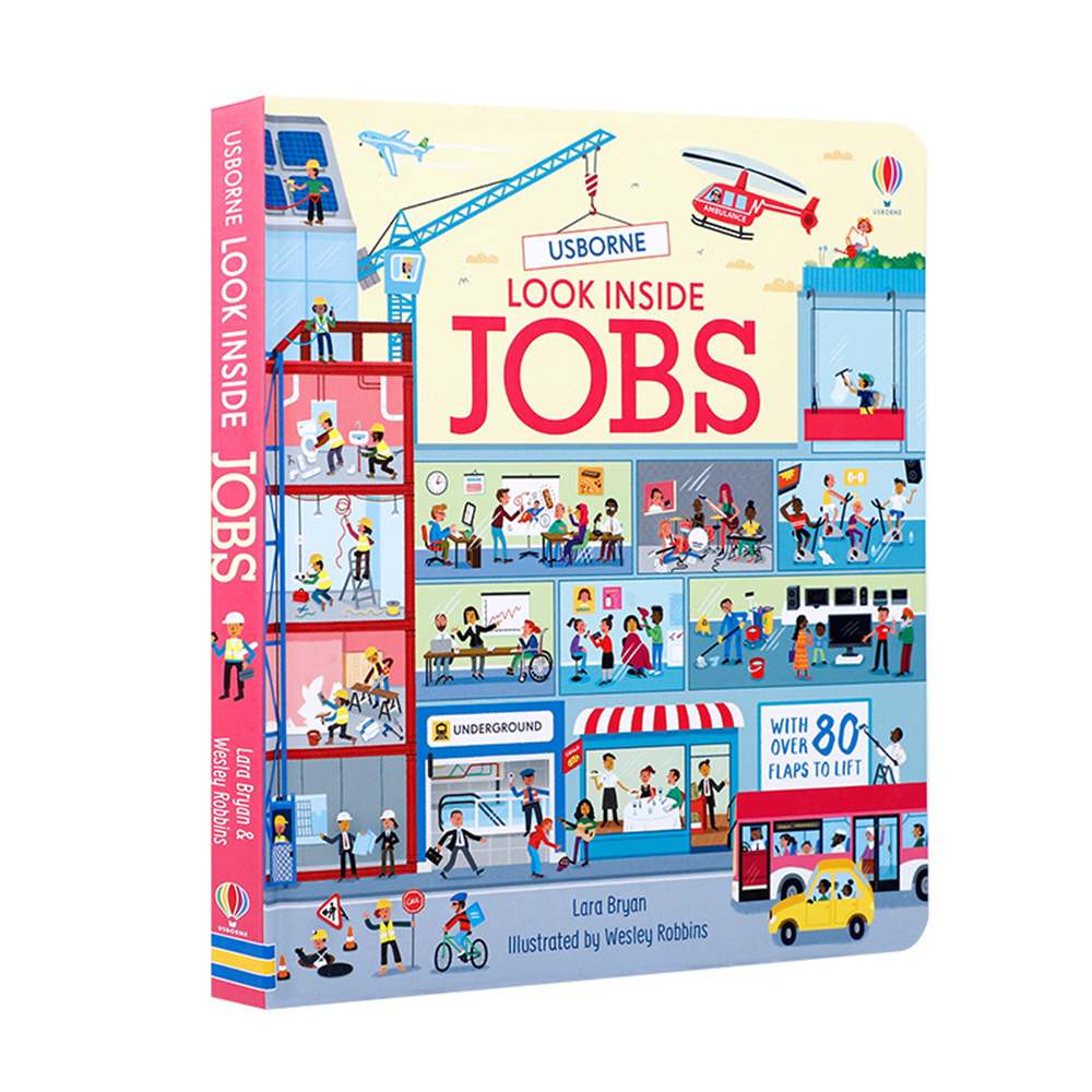 Usborne Sách Tiếng Anh Có Nắp Gập 3D Look Inside Jobs Giáo Dục Cho Trẻ Em