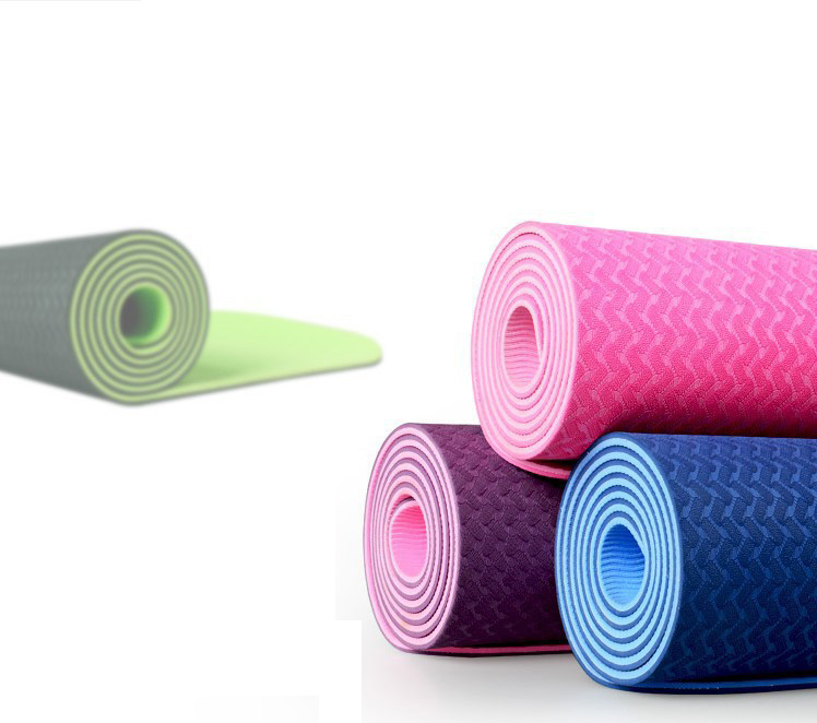 Thảm yoga VN - TPE 2 LỚP 6mm Chống xẹp lún