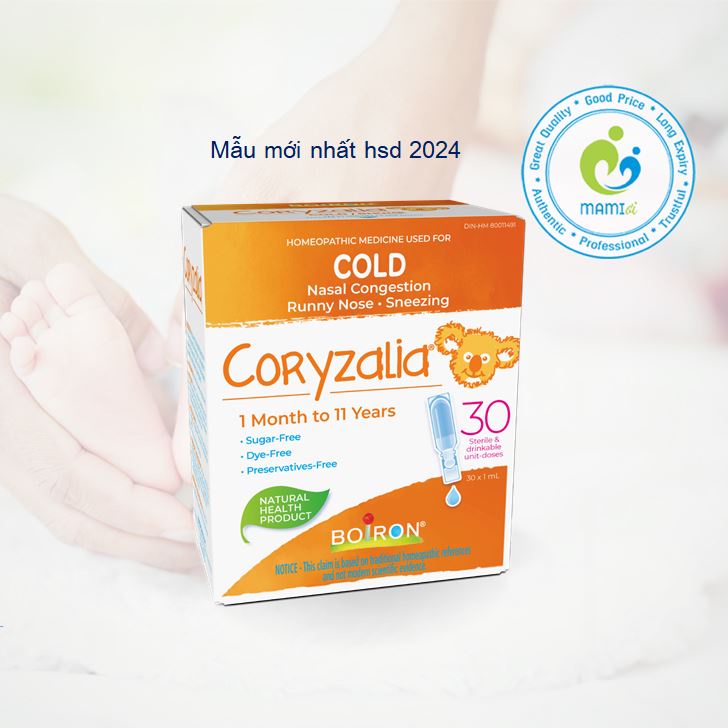 Muối uống vi lượng đồng căn cho bé từ 1 tháng - 11 tuổi Boiron Coryzalia/Coldcalm, Canada/USA