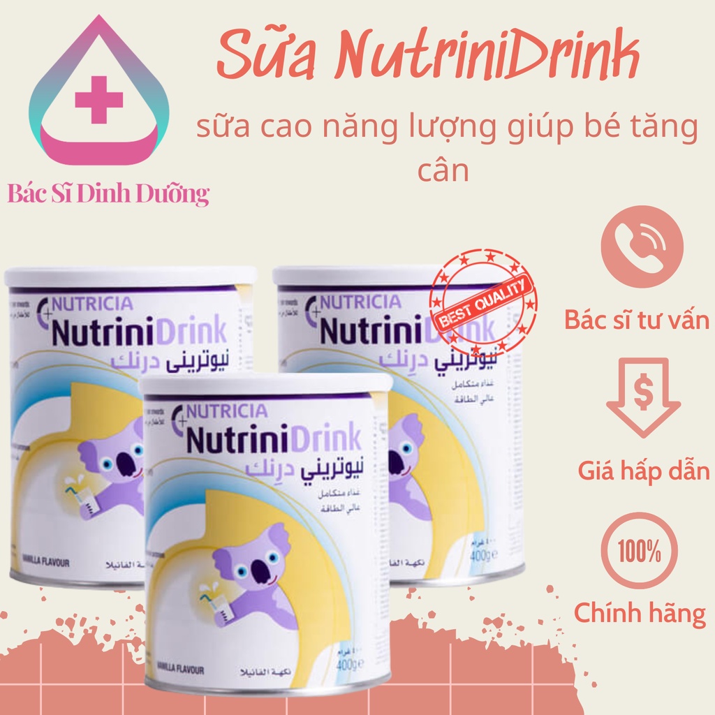 Sữa nutrinidrink vị vani và neutral 400g chính hãng ollin ...