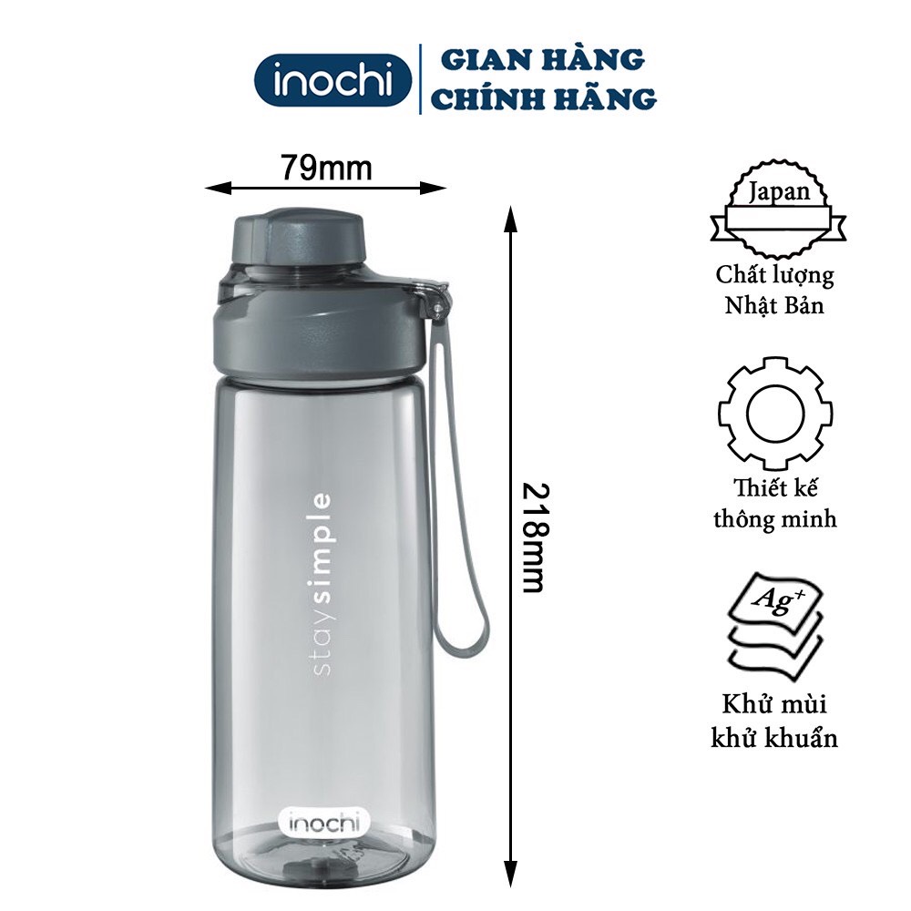 Bình nước Kita Boost 460ml Inochi - thể thao tập gym nhựa nguyên sinh kháng khuẩn Ag+ cao cấp Kita Boost 460ml BIN460