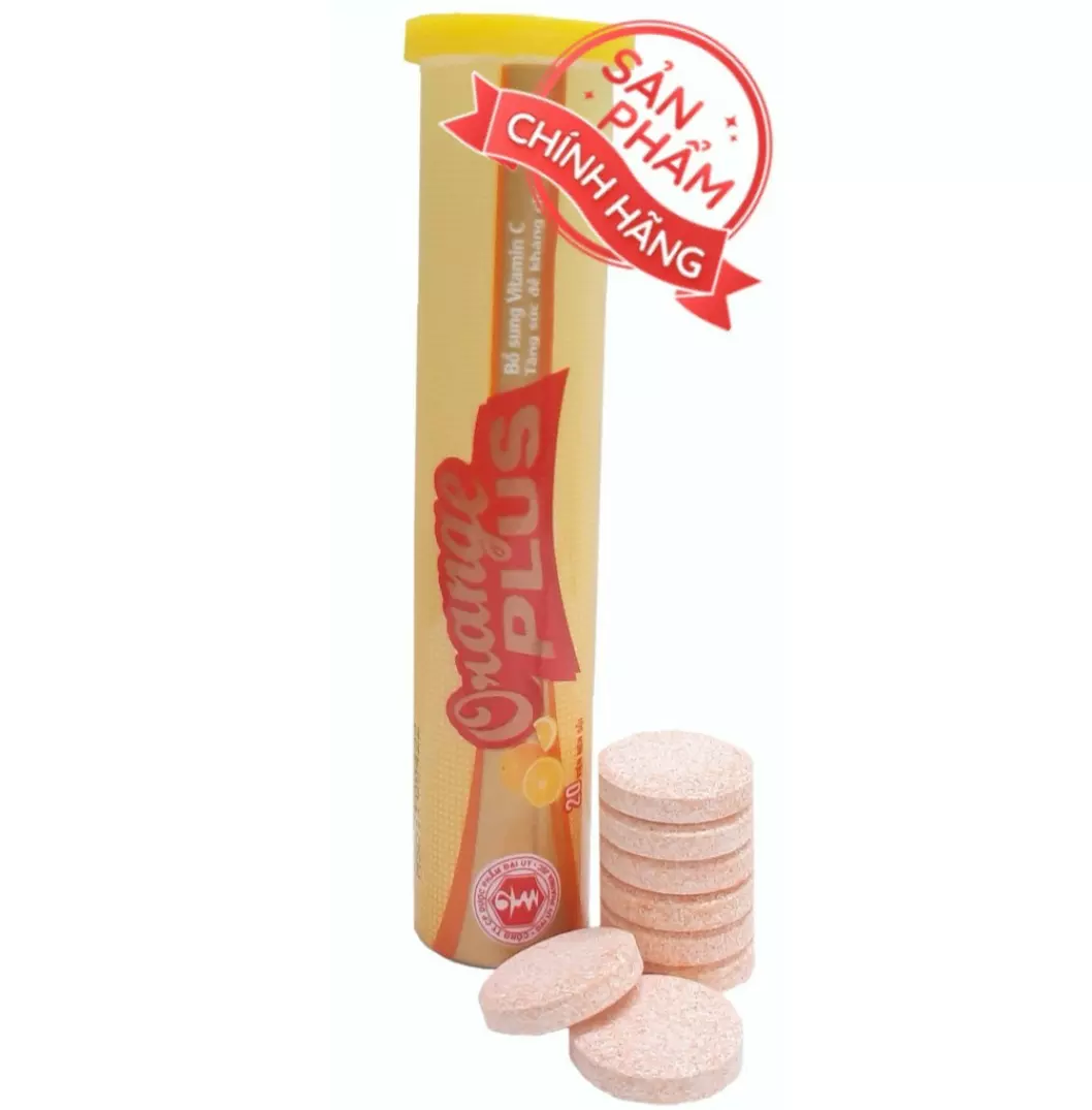 Vitamin C Sủi Cam Orange Plus Đại Uy - Tăng cường sức đề kháng, giải độc cơ thể (Lọ 20 viên sủi)