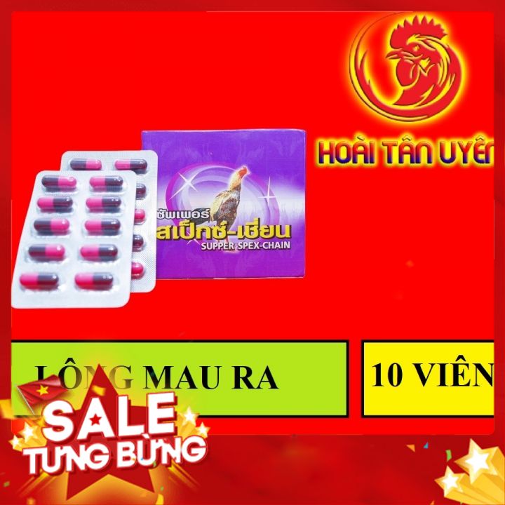 [ BD ] [ MÙA THAY LÔNG ] kích thích mộc lông cho gà đá THÁI LAN 1 vỉ 10 viên