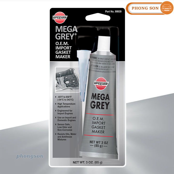 Keo dán gioăng Versachem Mega Grey (màu xám, chịu nhiệt, chịu rung động)