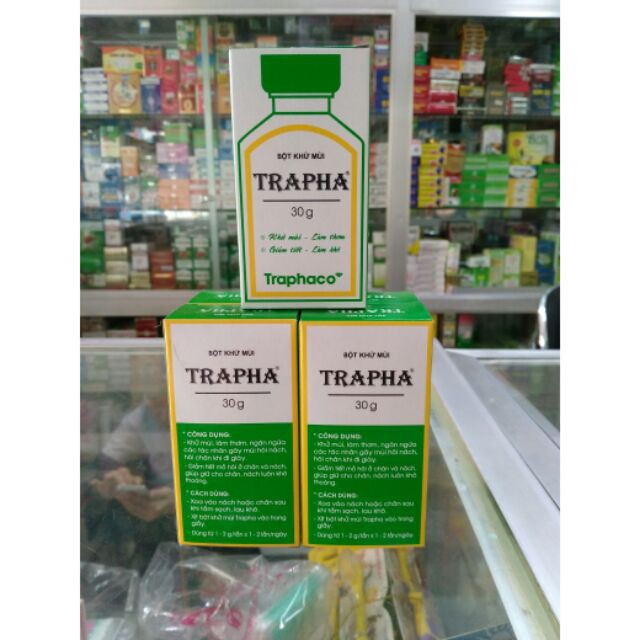 Bột trapha khử mùi hôi chân hôi nách - bột khử mùi hôi trapha giá rẻ chính hãng