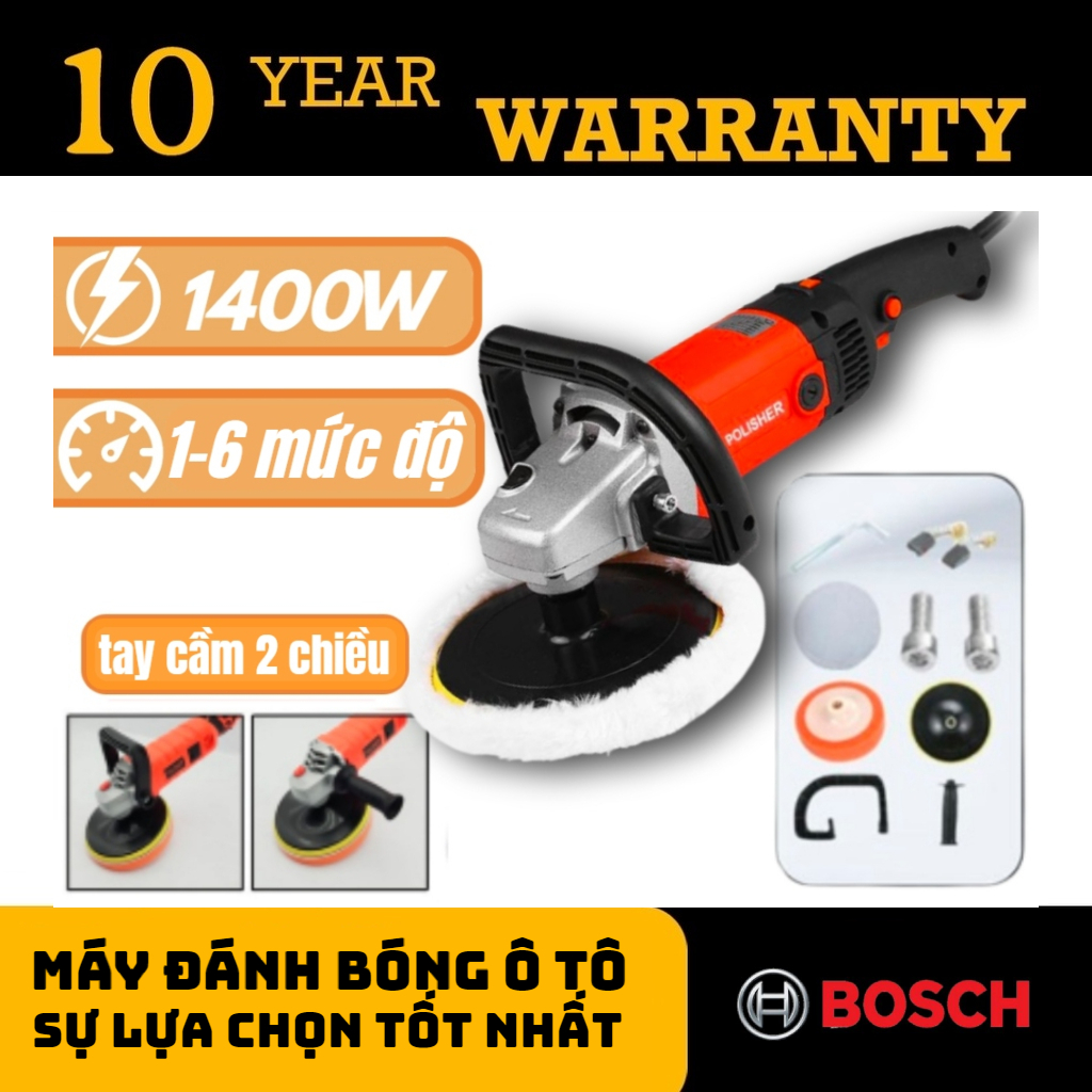 2100W Máy đánh bóng ô tô điện cầm tay/ Máy đánh bóng xe điện cầm tay Máy đánh bóng M14 Sơn xe 180mm