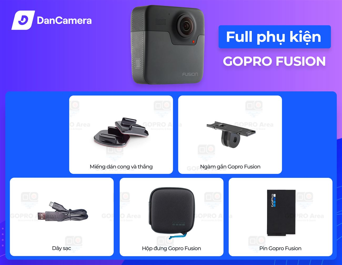 GoPro Fusion 360 camera  - Bảo hành 1 đổi 1 trong 12 tháng