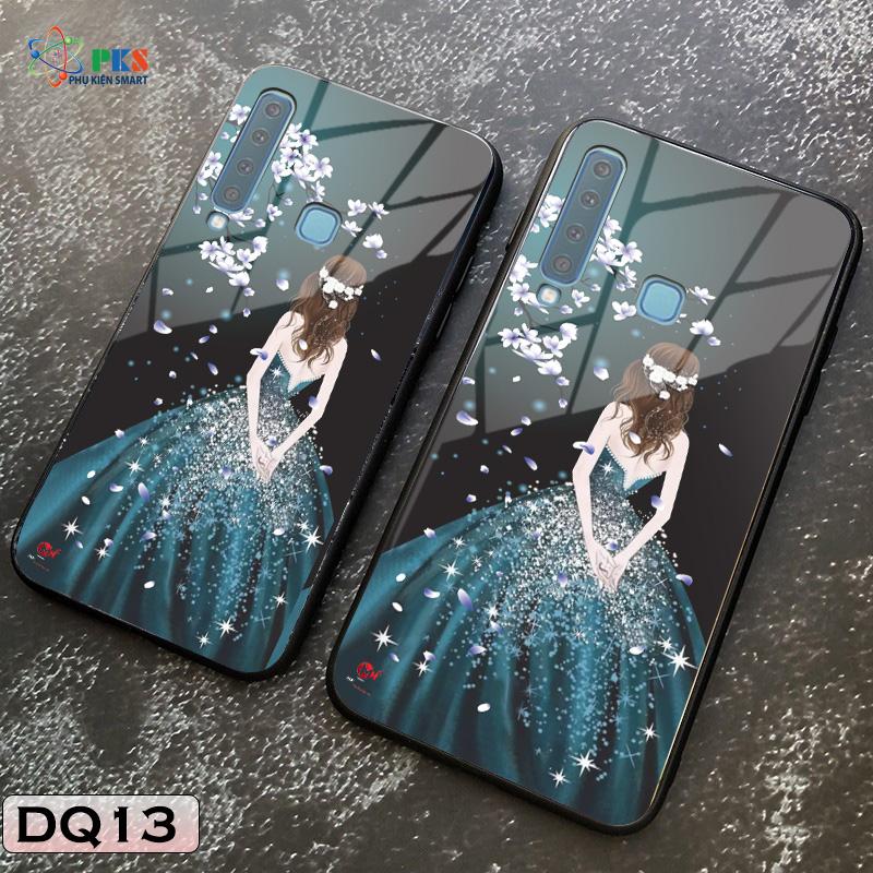 Ốp lưng Samsung Galaxy A9 2018 in 3D hình dạ quang mặt kính cường lực