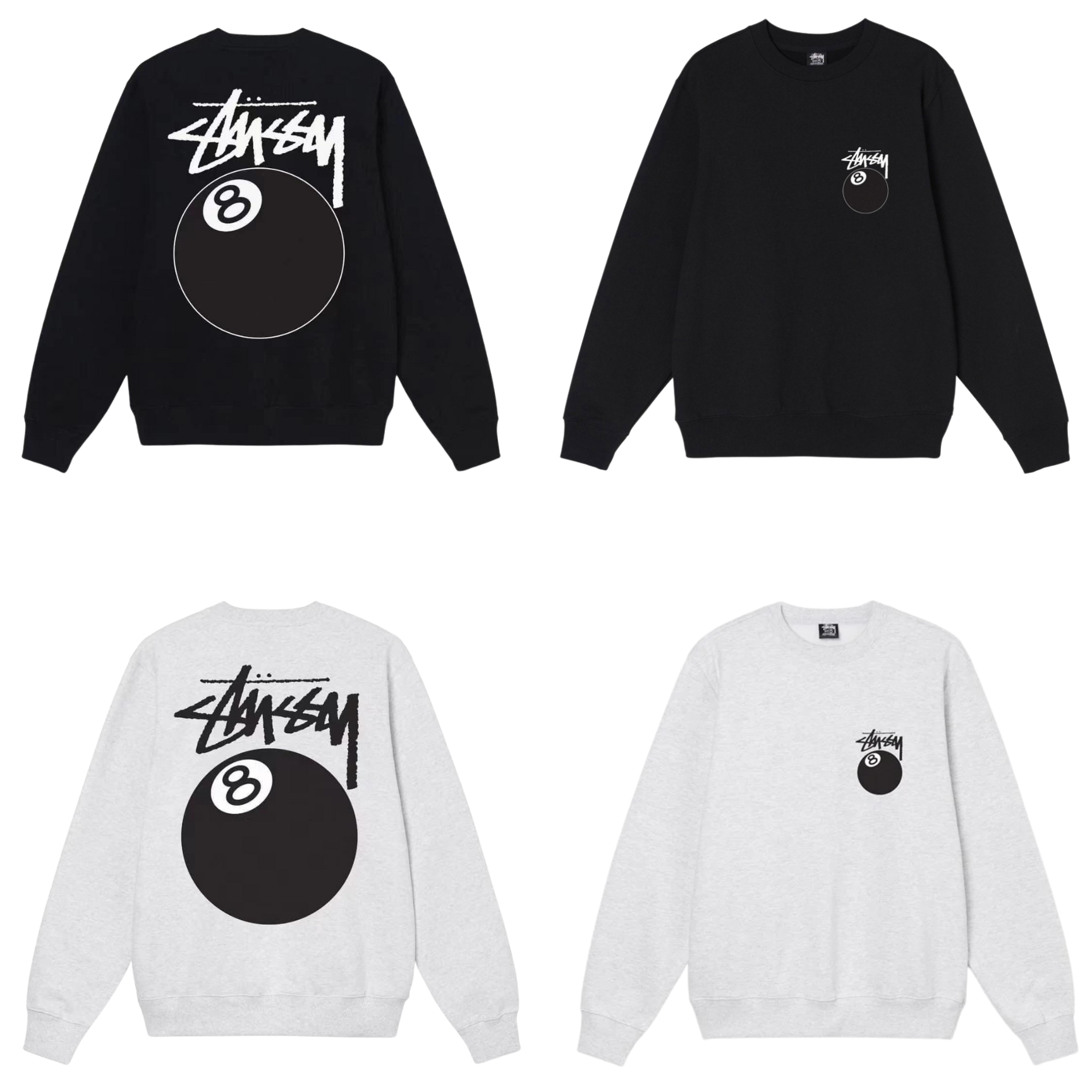 Áo sweater stussy 8 ball - có sẵn