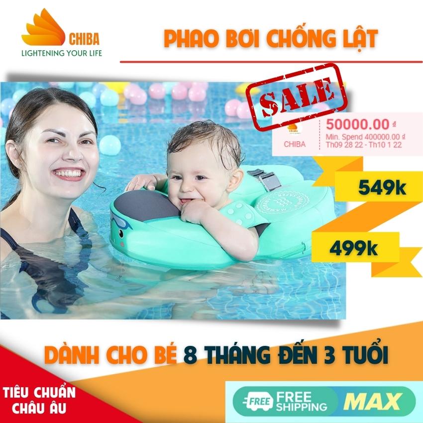 [Freeship] Phao Bơi Trẻ Em 8 Tháng Đến 3 Tuổi Chống Lật Cao Cấp Mambobaby | ChiBa PB01