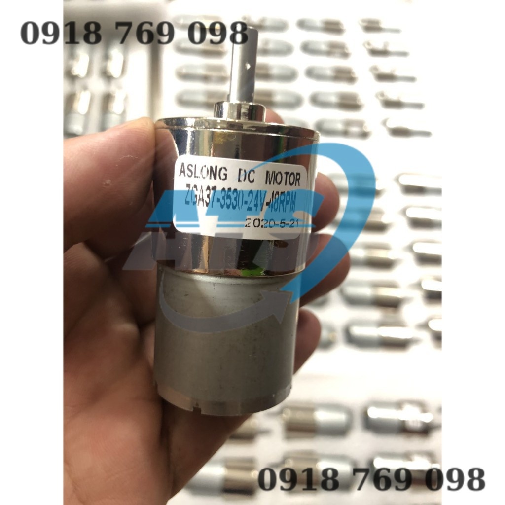 Động cơ giảm tốc trục chính tâm 24v 48 vòng giá rẻ