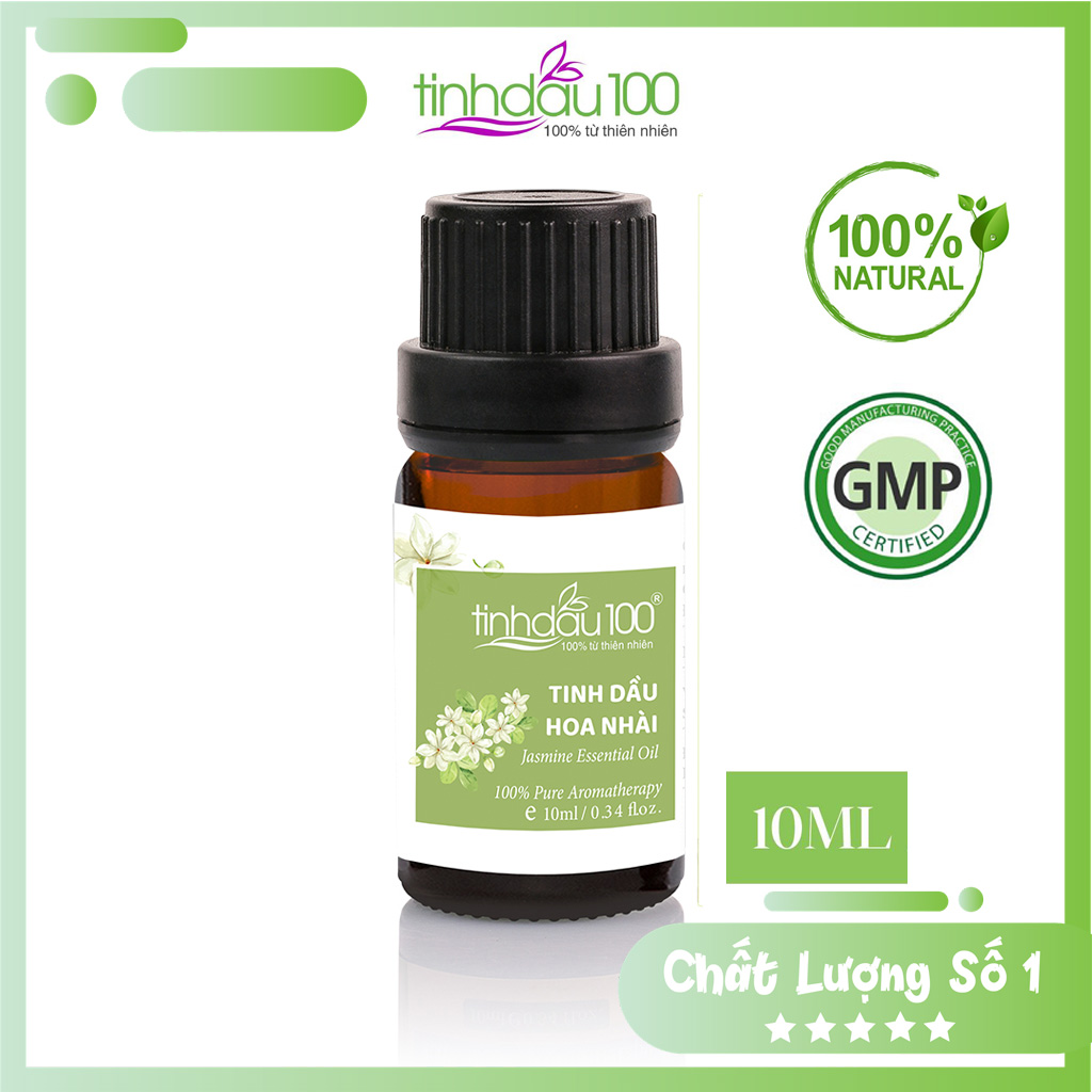 Tinh dầu hoa nhài nguyên chất Tinh Dầu 100. Hương hoa lài thanh khiết, xông thơm phòng ngủ tạo hưng phấn trong tình yêu 10ml