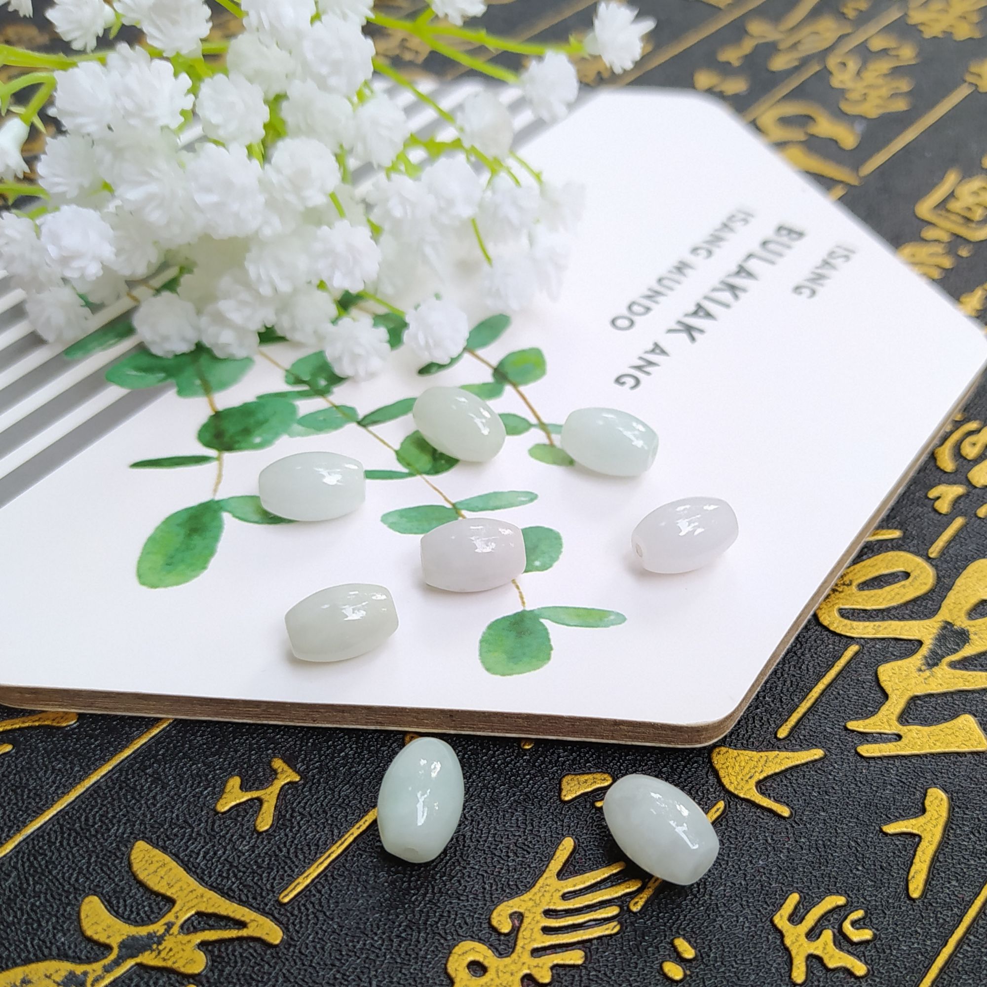 1 Hạt Lu Thống Cẩm Thạch Tự Nhiên Cỡ Nhỏ 11 x 8 Mm Lỗ Xỏ 1 Mm - NgocTTK Trang Sức Đá Quý, Trang Sức Đá Tự Thiết Kế, Hạt Đá Lẻ Xâu Vòng Tay, Làm Charm, Mặt Dây Chuyền, Thủ Công, DIY