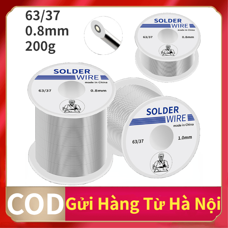 50/200g Tin chì Rosin lõi thông lượng dây hàn 63/37 cuộn dây hàn thô