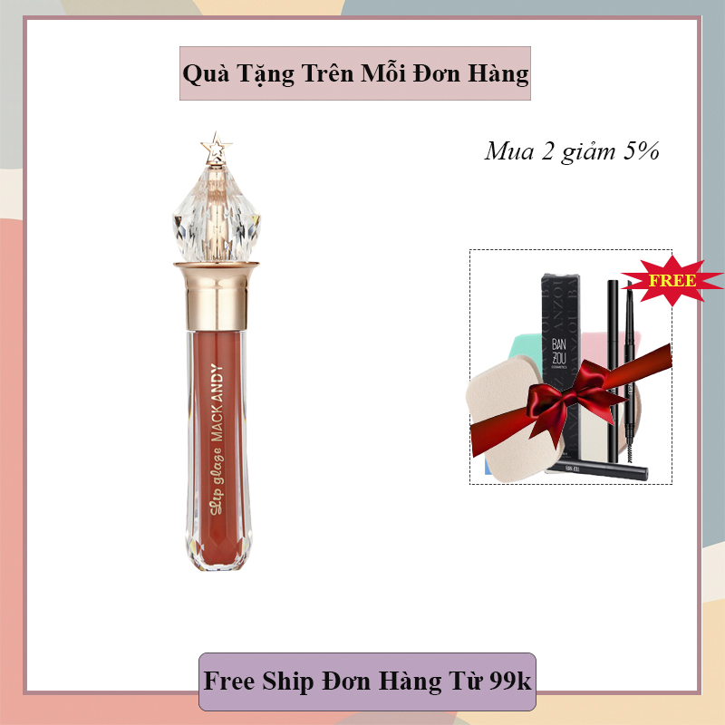 Son kem lì mack andy vương miệng pha lê bền màu siêu chuẩn không lo trôi son