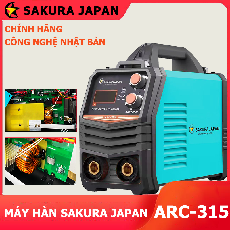 Máy hàn sakura japan arc - 315a | máy hàn điện tử sakura arc 315a | chính hãng | công nghệ nhật bản | tặng đầy đủ phụ kiện