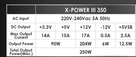 Nguồn XIGMATEK X-POWER III X-350