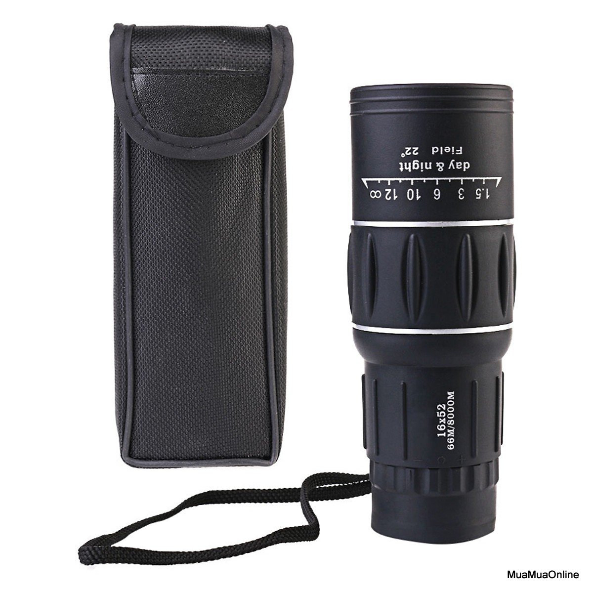 Ống Nhòm Đơn Bushnell Monocular 16x52 66m/8000m Siêu Nét Kèm Túi Đựng