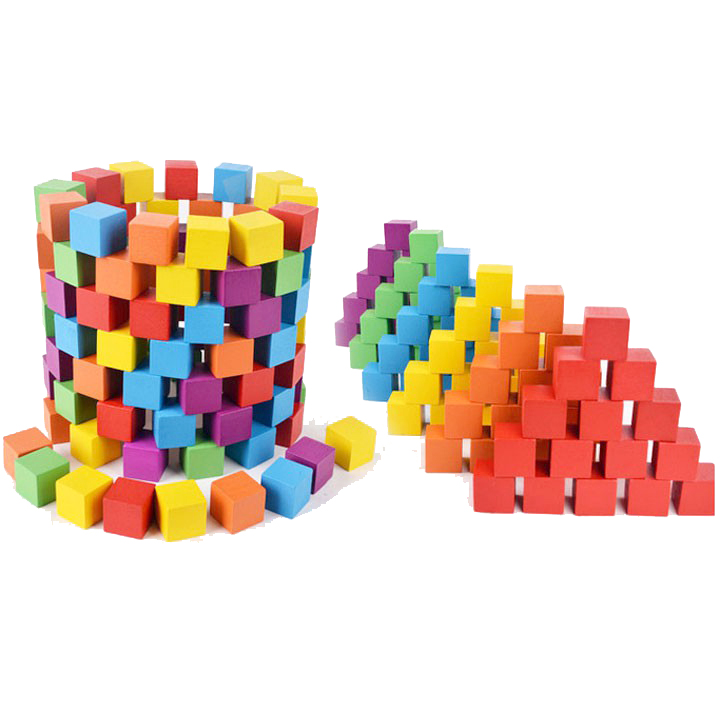 Bộ 100 khối gỗ lập phương - đồ chơi thông minh montessori