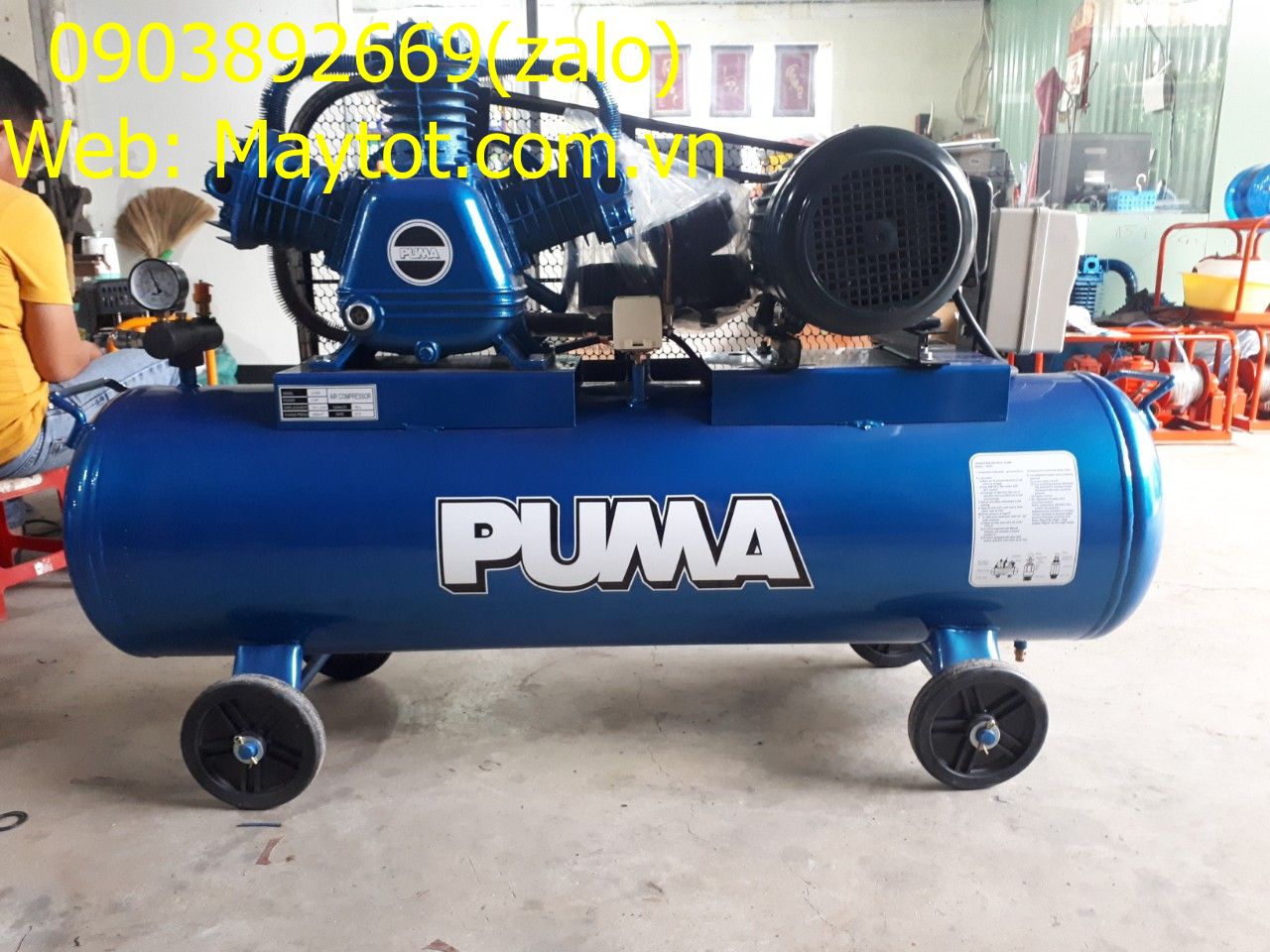 Puma 4HP, 1 phase electric, oil-free air compressor Giá 7,900,000 Đồng*Miễn phí vận chuyển