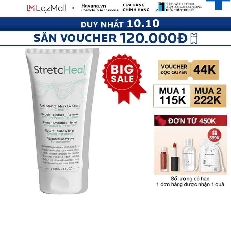 Kem chống rạn stretcheal chính hãng made in usa 180ml