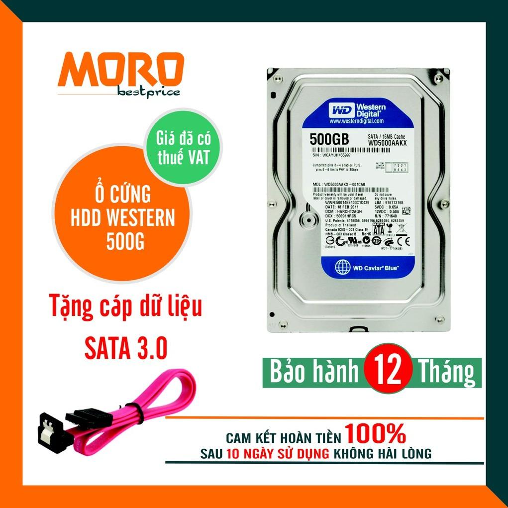 Ổ cứng HDD WD Blue 500GB - Nhập khẩu từ Nhật Bản, Hàn Quốc - Bảo hành 12 tháng 1 đổi 1