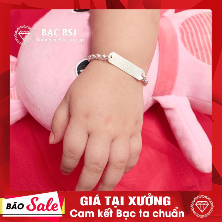 Lắc bạc khắc tên cho bé, lắc tay bạc cho bé, lắc tay bạc thật, lắc bạc cho bé trai, lắc bạc cho bé gái, vòng tay bạc khắc số điện thoại, vòng tay khắc chữ theo yêu cầu, vòng bạc khắc số điện thoại, lắc bạc khắc theo yêu cầu, Bạc BSJ - LTB007