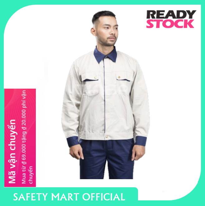 Quần áo bảo hộ lao động kỹ sư TINBA 03 cao cấp, vải Kaki hàn quốc thoáng mát