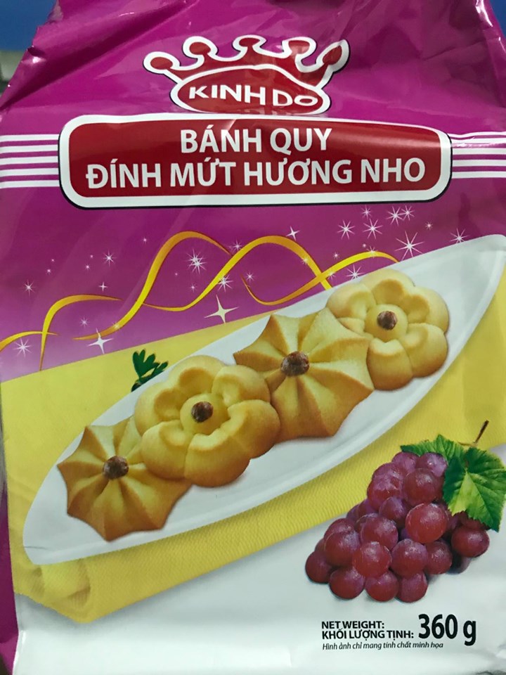 Bánh Quy Đính Mứt Hương Nho Kinh Đô 360g