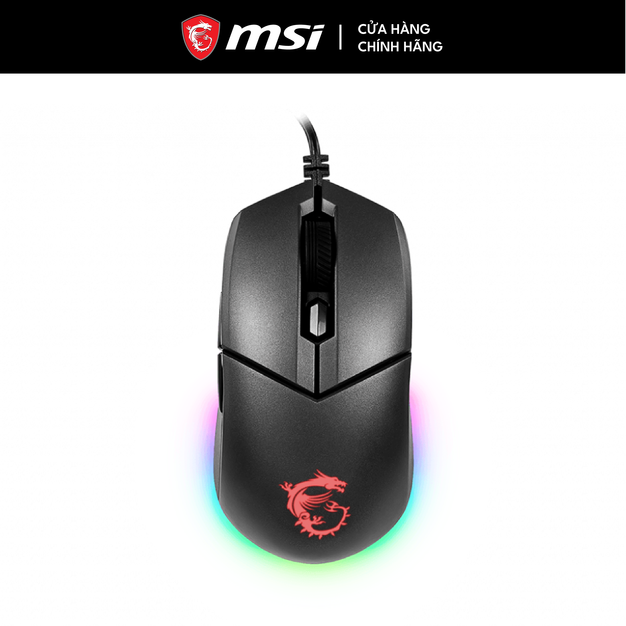 Chuột gaming msi clutch gm11 có dây - switch omron 10 triệu click -led rgb- dpi 5000 - hãng chính hãng - bảo hành 1 năm