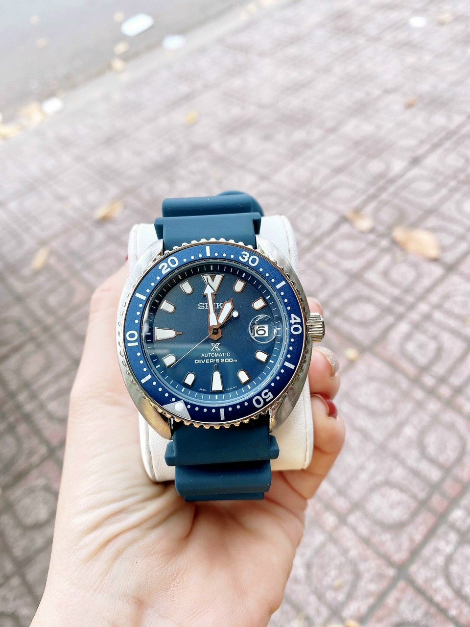 Đồng hồ nam automatic sk $€iko srpc39k1 blue tone - dây cao su - size 43mm - fullbox