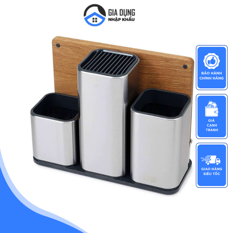 Bộ dụng cụ nhà bếp kèm thớt joseph joseph 95026 index, set đựng đồ nhà bếp tiện lợi nhập đức, chất liệu thép không gỉ, bền đẹp, nhập đức
