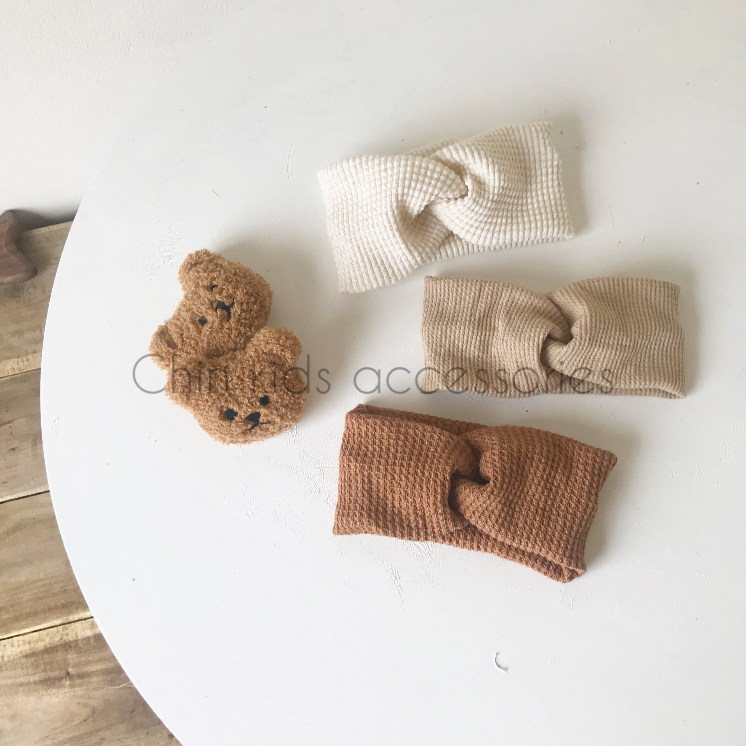 Turban vặn cho bé trai gái chất liệu vải cotton waffle