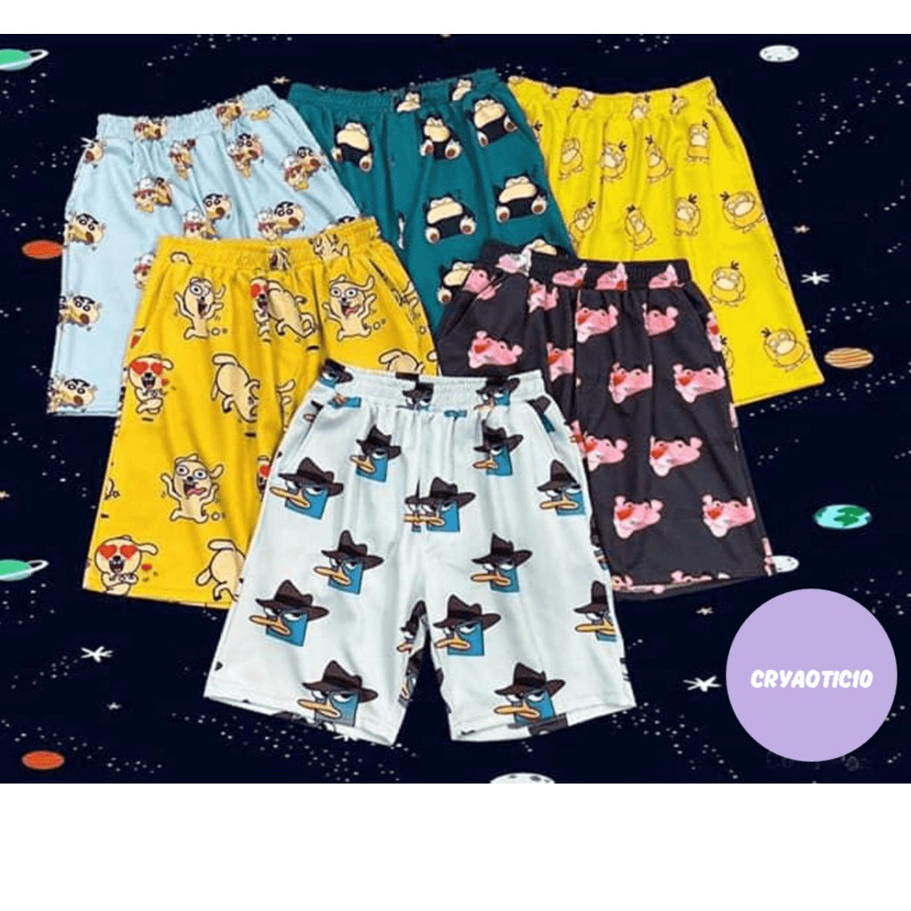 Quần short thun ngắn BMO Perry báo hồng adventure time totorounisex