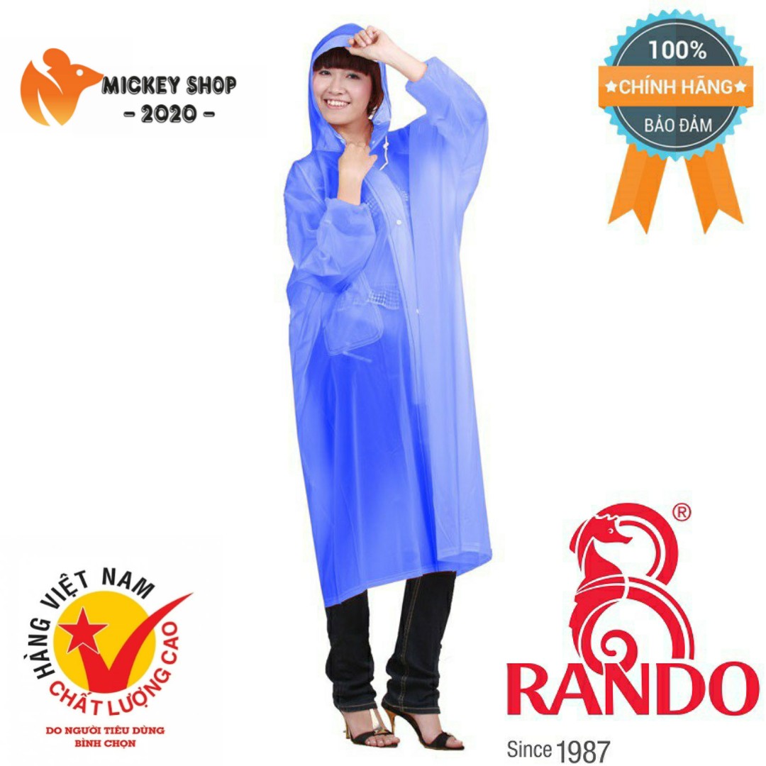 Áo mưa rando poncho dây kéo trong nhiều màu appc-09