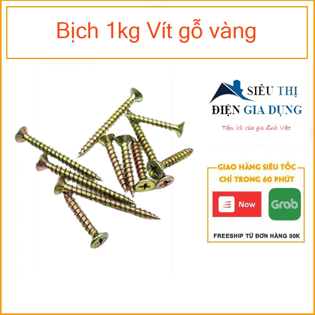Bịch 1kg vít gỗ vàng-diengiatot