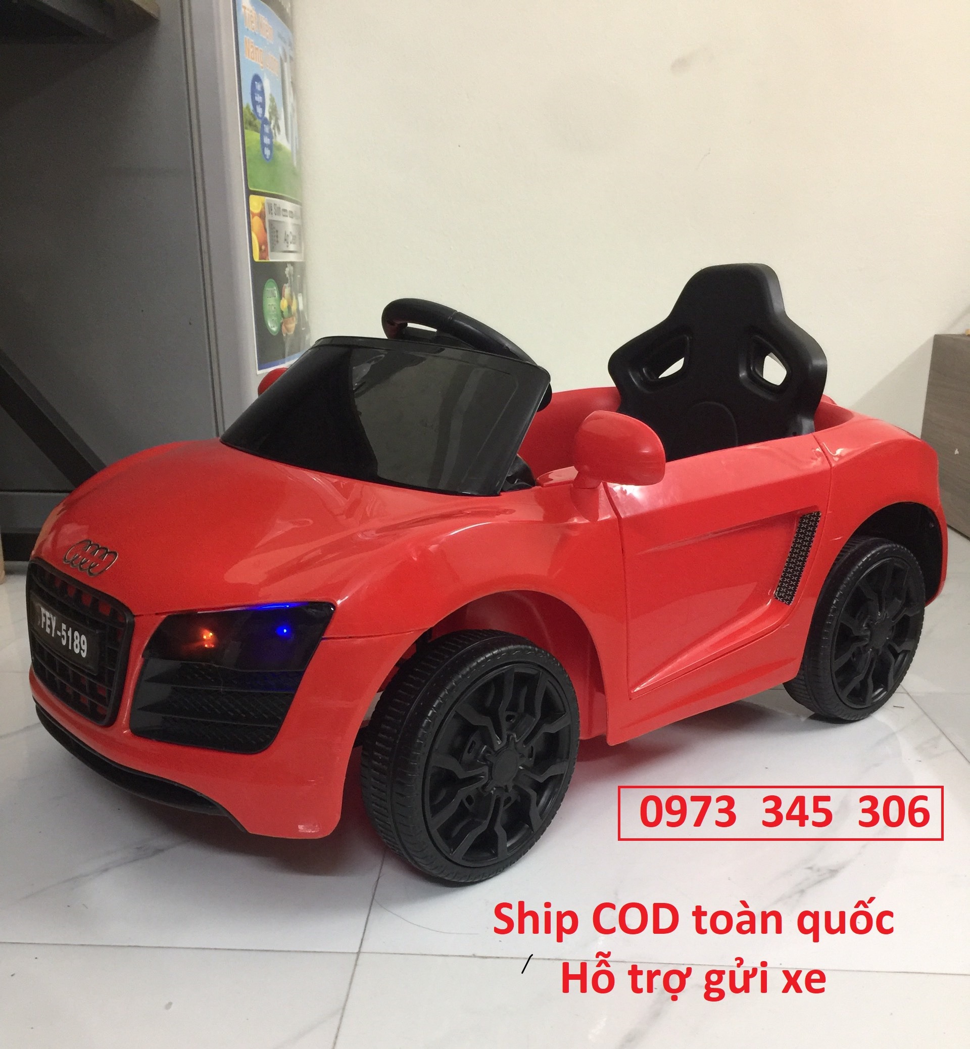 Xe ô tô điện trẻ em AUDI FEY-5189, có điều khiển từ xa, 2 chế độ tự lái và điểu khiển - DH STORE