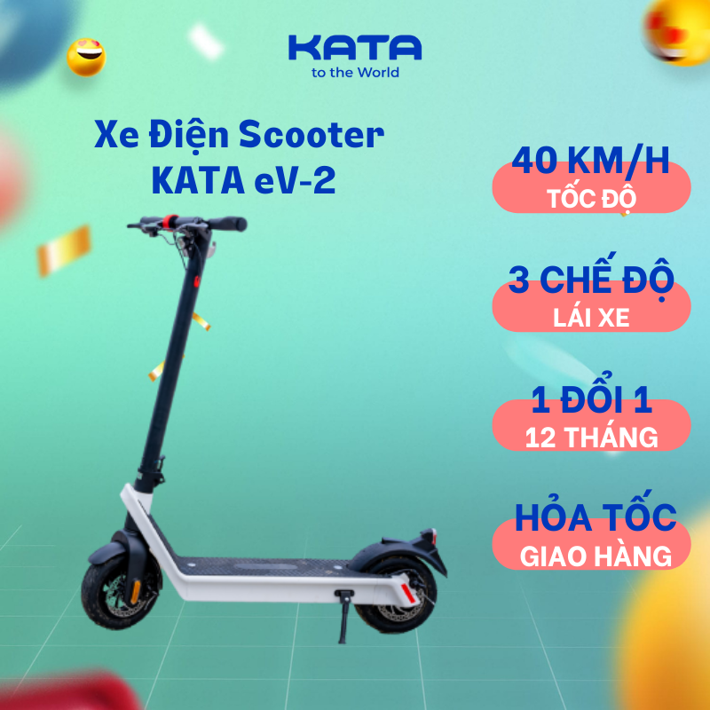 Xe Điện Scooter Cao Cấp KATA eV2 Động Cơ 500W, Tốc độ 40km h