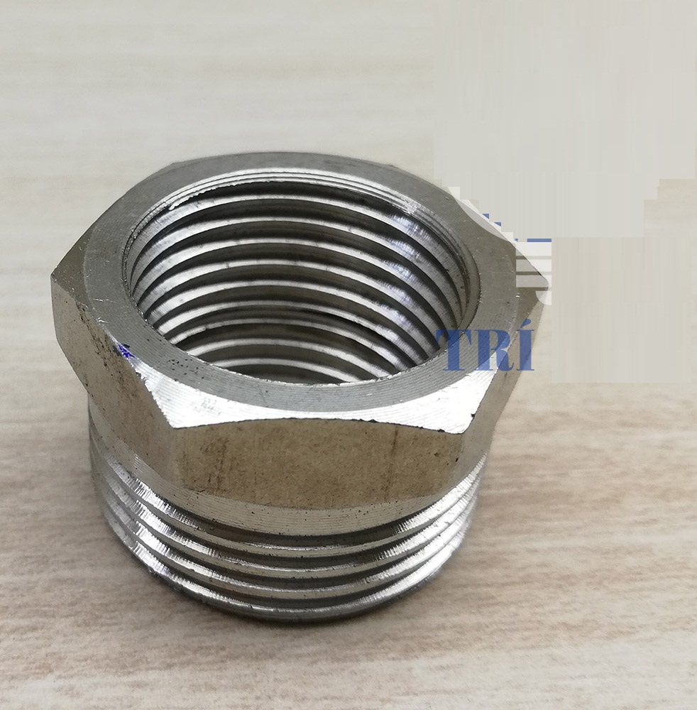 [HCM]Combo 2 cái nối 2 Đầu Ren Trong 21 Răng Ngoài 27 - Inox không gỉ.