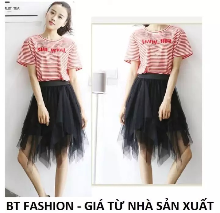 Chân Váy Xòe Dài Duyên Dáng Thời Trang Hàn Quốc - BT Fashion (VA03 - Vải Lưới)